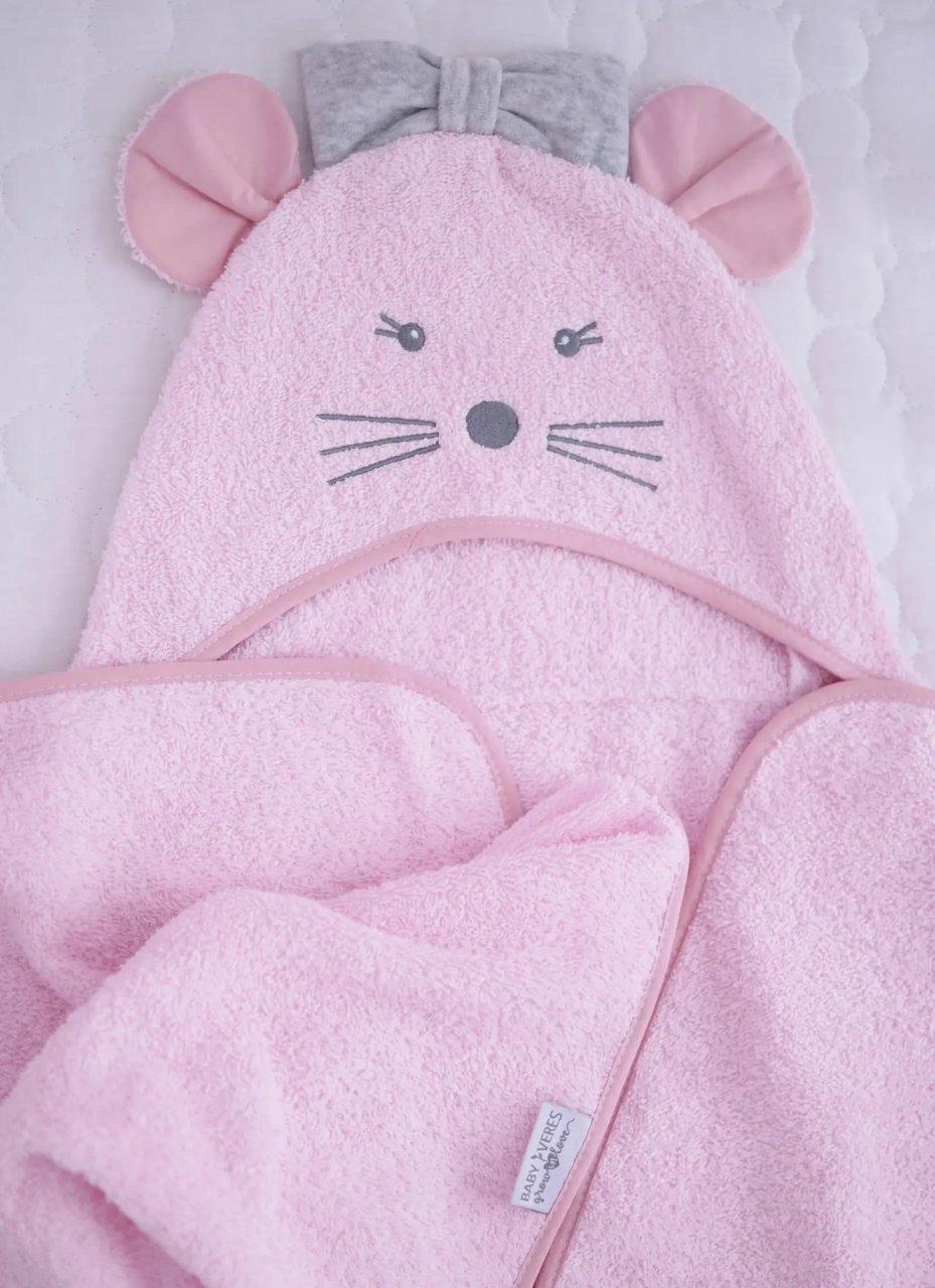 Пелюшка після купання Baby Veres Mouse pink 80х120 см 190.50, фото 1