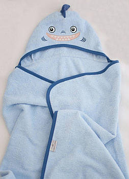 Пелюшка після купання Baby Veres Shark blue 80х120 см 190.52