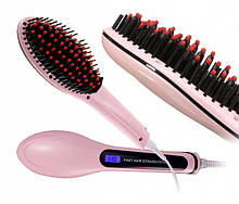 Гребінець випрямляч Fast Hair Straightener. AU-747 Колір рожевий