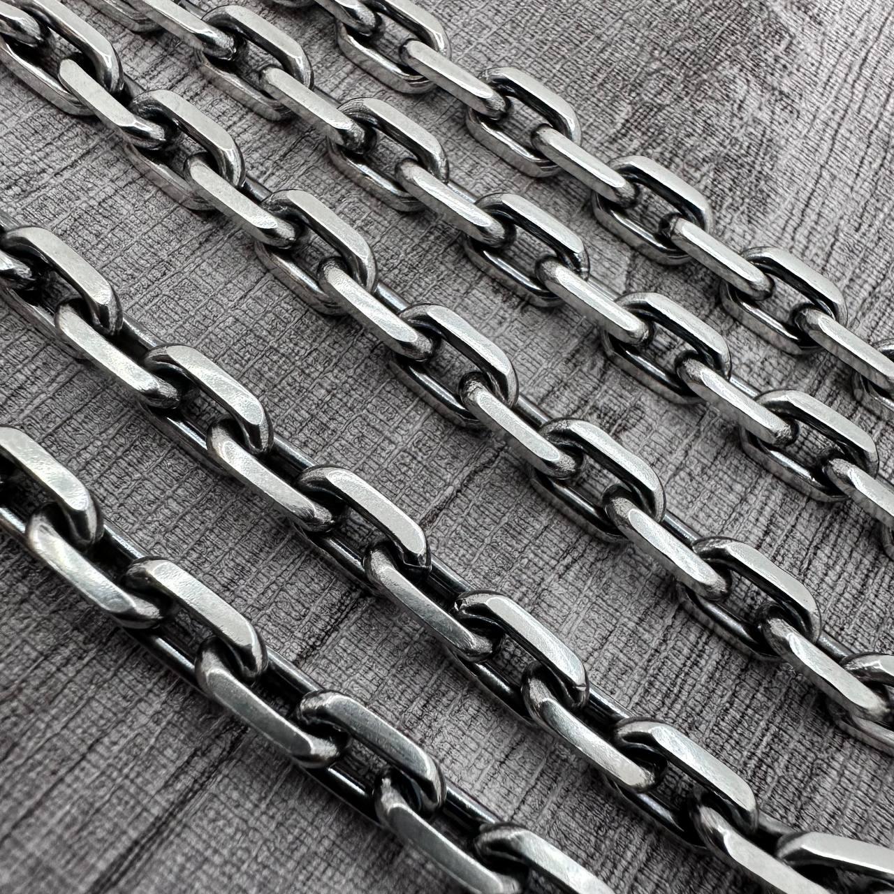 Серебряная черная цепочка с плетением якорного типа: основные характеристики от интернет магазина Family Jewelry