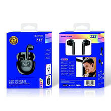Навушники Double з кейсом та LED індикатором заряду Bluetooth Wireless PT-399 Earbuds Z32