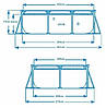 Каркасний прямокутний басейн 300х200х75 см Іntex 28272, Збірний сімейний на садову ділянку інтекс із ПВХ, фото 9