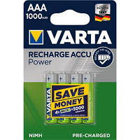 Аккумулятор Varta AAA Rechargeable Accu 1000mAh * 4 (05703301404)