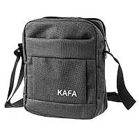 Мужская тканевая сумка через плечо Kafa 9117 серая