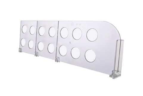 Універсальний Поличний розділювач висотою 120 мм з переднім обмежувачем (5656)