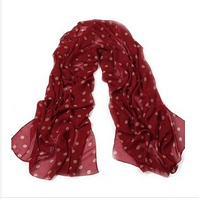Жіноча шарф хустка в горох шифоновий 150 см*70 см