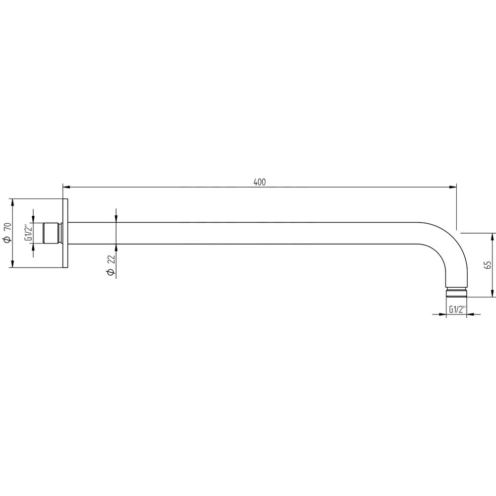 Кронштейн для верхнего душа Bianchi Steel BRDSTE190000INX - фото 2 - id-p1850834906