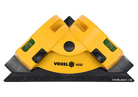 Рівень кутовий 90° з 2-ма лазерними лініями до 10 м VOREL для укладання плитки, 190х 135 мм [20] Baumar - Порадуй Себе