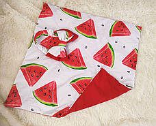 Дитячий літній конверт на виписку двосторонній конверт-ковдра ЛІТО конверт-плед для новонародженого, фото 5