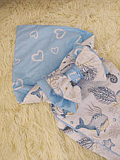 Дитячий літній конверт на виписку двосторонній конверт-ковдра ЛІТО конверт-плед для новонародженого, фото 2