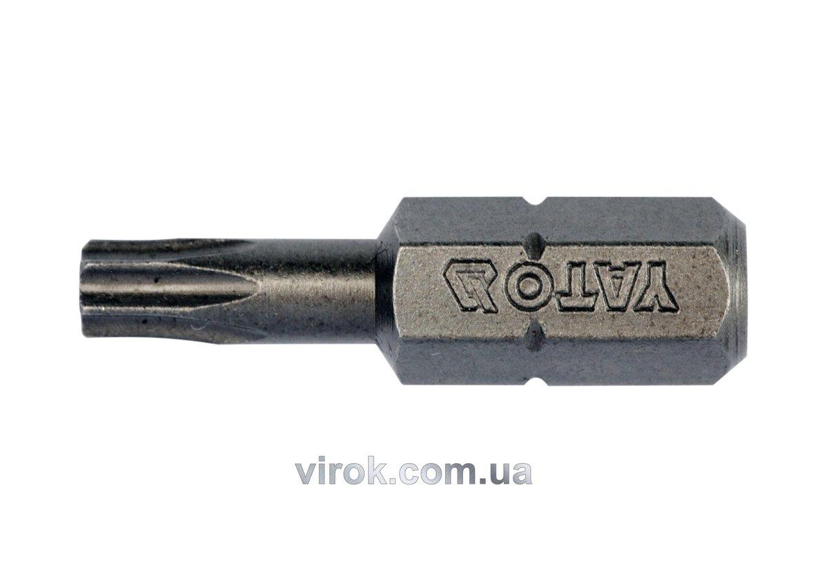 Насадка викруткова YATO : "TORX" T20 x 25 мм. HEX 1/4". 10 (Уп/Шт.) [20/100]