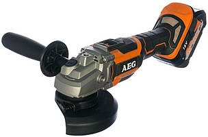 Шліфмашина кутова безщіткова акумул. AEG: Li-Ion 2x18 В 5 AхГод, диск Ø=125 мм, 11000об/хв Baumar - Порадуй Себе