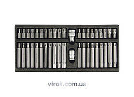 Набір насадок викруткових YATO : "RIBE","TORXT-T", адаптери (1/2",3/8"). металевий кейс] 42 шт. [10] Baumar - Порадуй Себе