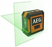 Нівелір лазерний AEG; дальність- 20 м, точність- 0,4 мм/1м, гориз. і вертик. зелені промені Baumar - Порадуй Себе