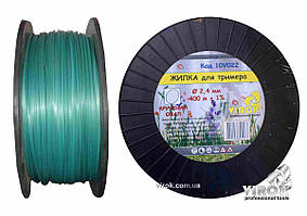 Жилка для тримера "Кручений ОВАЛ" TM VIROK : Ø= 2.4 мм, l= 400 м (бобіна) Baumar - Порадуй Себе