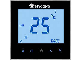 Термостат квадратний сенсорний чорний LCD 2 канали AC220V Wi-Fi /MС-TRF-B2F-B-4 MYCOND/ Baumar - Порадуй Себе