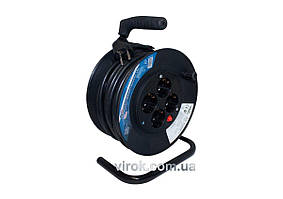 Подовжувач мережевий BEMKO на котушці : 15 м/3х1.5мм², 4 гнізд, SCHUCKO з заземл. Baumar - Порадуй Себе