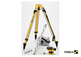 Нівелір оптичний STABILA OLS 26 : (26x, 2 мм/км, штатив, рейка, кейс) IP 54.  захистний кожух. Baumar - Порадуй Себе