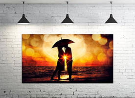 Картина на полотні на стіну для інтер`єру/спальні/прихожої DK Закохана пара (DKP4560-l107) 50х100 см