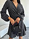 Сукня повсякденна жіноча на запах брендова в горошок літня укорочена з довгими рукавами з принтом, фото 5