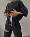 Жіночий повсякденний костюм прогулянковий джоггери з розрізом 42-46, фото 3