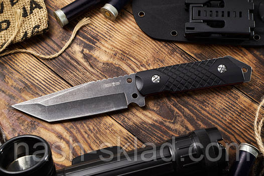 Ніж тактичний Танто з пластиковим чохлом, фото 1