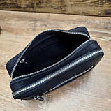 Чоловіча шкіряна сумка клатч GS чорна, фото 6