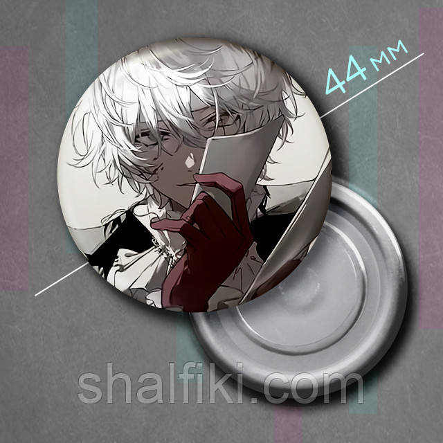 "Микола Гоголь (Проза бродячих псів / Bungo stray dogs)" магніт круглий Ø44 мм