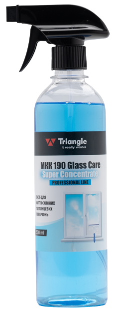 Засіб для миття скляних та глянцевих поверхонь Triangle MKK 190 Glass Care (500мл.)