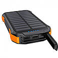 Універсальна мобільна батарея 10000mAh Choetech B658-OR (10Вт, сонячна панель, LED лампа) (код 134496), фото 2