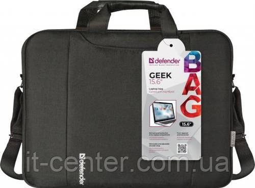 Сумка для ноутбука 15.6" Defender Geek 26084 Black Поліестер