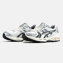 Жіночі Кросівки Asics Gel-Kayano 14 White Silver Black / Асікс Гел Каяно 14 Білі з Сріблястим та Чорним, фото 4