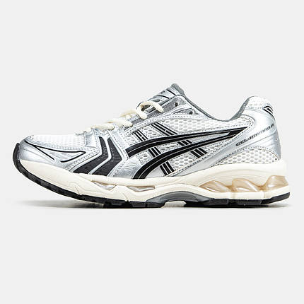 Жіночі Кросівки Asics Gel-Kayano 14 White Silver Black / Асікс Гел Каяно 14 Білі з Сріблястим та Чорним, фото 1