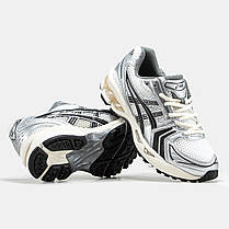 Жіночі Кросівки Asics Gel-Kayano 14 White Silver Black / Асікс Гел Каяно 14 Білі з Сріблястим та Чорним, фото 6