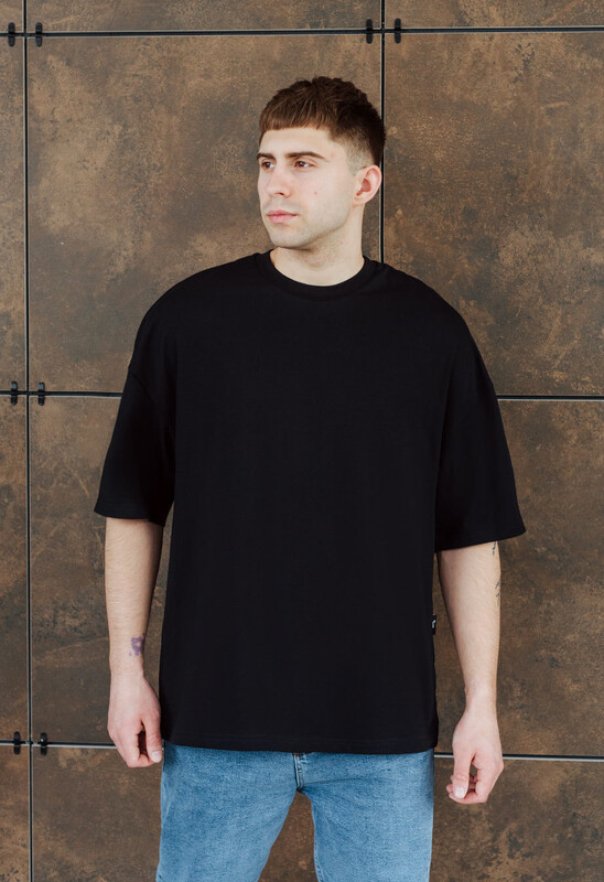 Футболка чорна однотонна Staff black basic oversize, фото 1