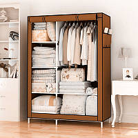 Шкаф складной тканевый STORAGE WARDROBE KM-105 на 2 секции, Шкаф разборный из ткани , органайзер для одежды