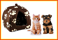 Мягкий домик для собак и кошек Pet Hut,лежанка для животных,домик домашних питомцев,будка для собак Коричн new
