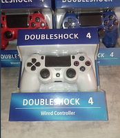 Джойстик дротовий Doubleshock4 за типом Sony для ПК/PS4, дротовий геймпад маніпулятор із вібрацією Білий new