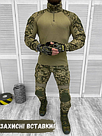 Форма зсу лето пиксель с наколенниками и налокотниками, тактический костюм рипстоп, армейские костюмы всу