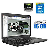 Раб.станция HP ZBook 17 G2/17.3"/Core i7 4 ядра 2.8GHz/16GB DDR3/256GB SSD/Quadro K4100M 4GB/Webcam/DVD-ROM