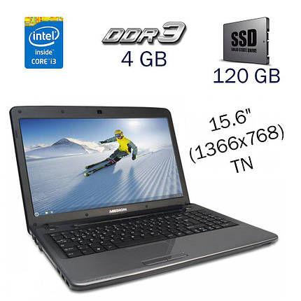 Ноутбук Medion P6634 /15.6"/Core i3-2350M 2 ядра 2.3 GHz/4GB DDR3/120GB SSD/GeForce GT 630M 1GB/Webcam, фото 2