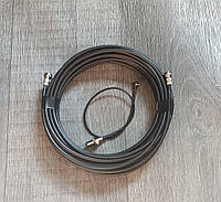 Коаксіальний кабель RG58 50 Ом 10 метрів + F-роз'єми + антенний перехідник TS9