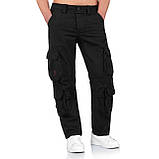 Брюки SURPLUS AIRBORNE TROUSERS SLIMMY Black L, фото 4