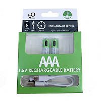 Батарейки аккумуляторные ААА Smartoools с разъемом USB Type-C 1.5 V/750 mWh/2 штуки