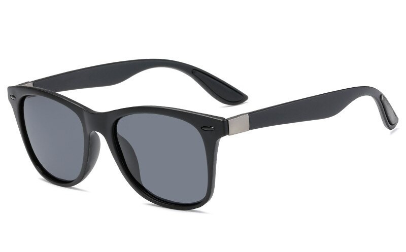 Сонцезахисні прямокутні окуляри для чоловіків, окуляри з пластиковою оправою Чорні