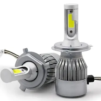 Комплект LED-лампи H4 LED Headlight H4 6500K 5500Lm з охолодженням на чипах CSP набір