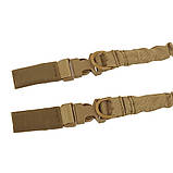 Тактичний одноточковий двоточковий ремінь HB-038 койот, фото 3