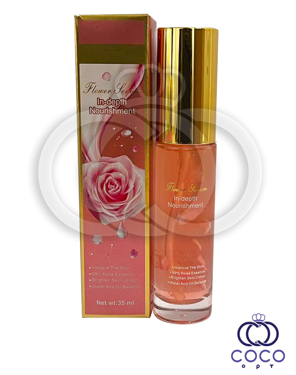 Підтягувальна квіткова сироватка з пелюстками троянди Flower Serum I-Depth Nourishment 35 ml, фото 1