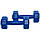 Гантелі для фітнесу пара (2 шт. х 1 кг) Champion TA-9820-1 синій, фото 2