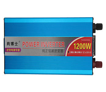 Інверторний перетворювач напруги 12V/220V 1200W чиста синусоїда, фото 3